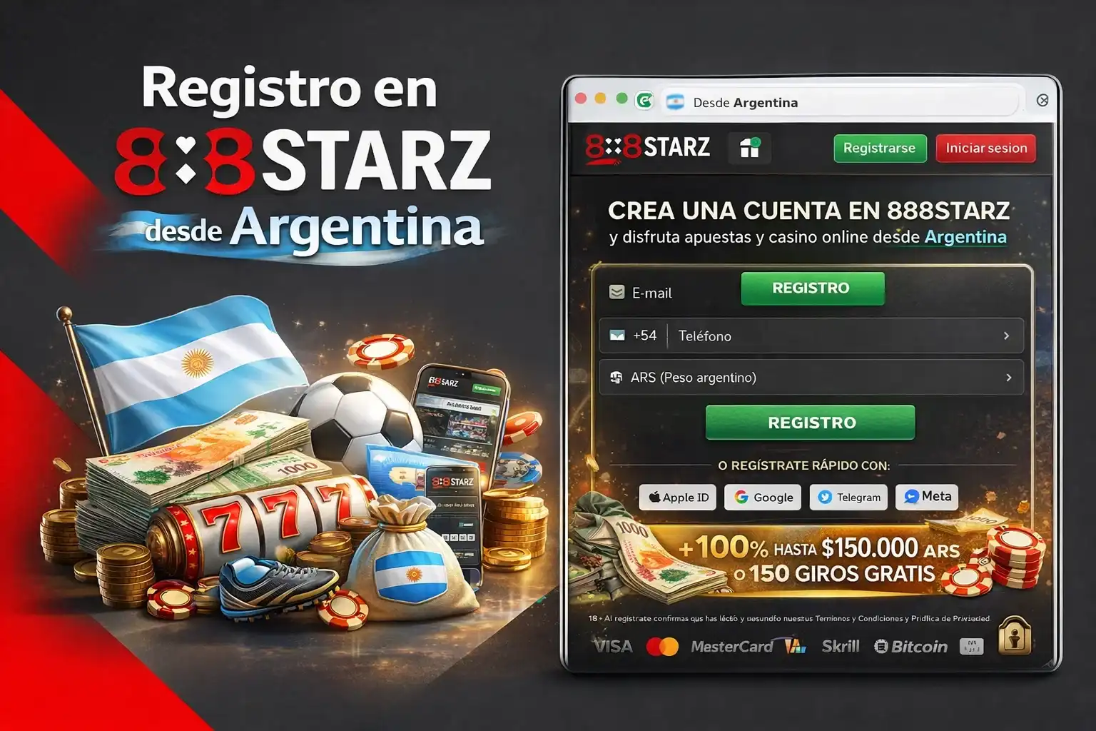 Proceso de Registro en 888Starz Argentina