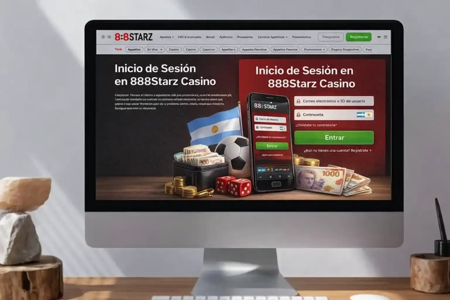 Proceso de Acceso en 888Starz Casino
